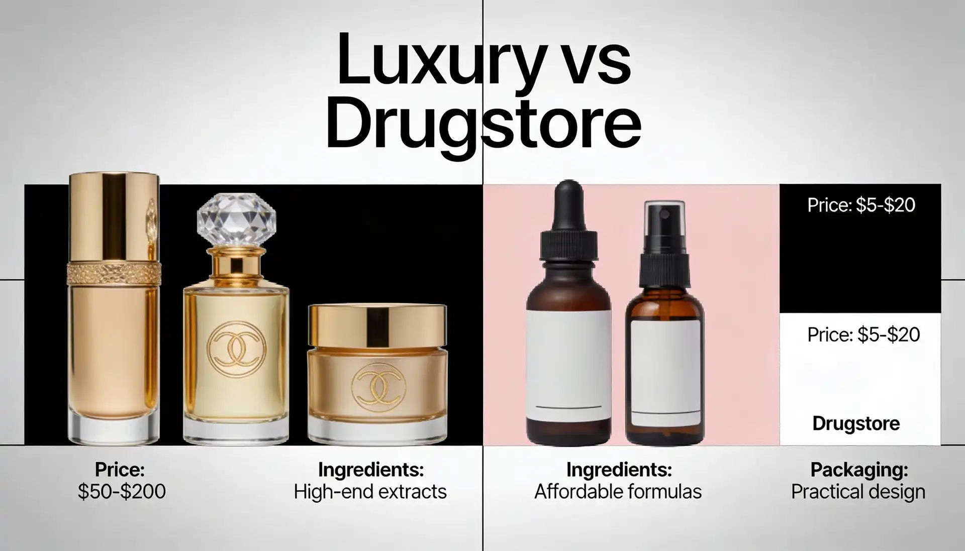 Luxury vs. Drugstore: Comparing Cosmetics